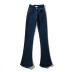 Jeans acampanados de talle alto en color liso NSXDX117336
