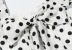 Square Neck Polka Dot Print Back Tie slit Dress NSXDX117348