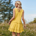 vestido de tirantes con escote en V de color liso NSYSQ117438