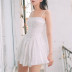 Sexy vestido de tirantes esponjoso sin espalda de color sólido NSGWY117496