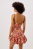 tropical print jacquard slip mini dress NSXDX117524