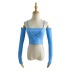 solid color Fake Two Pieces with Sleeves Top NSXDX117529