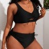 sexy plus size black suspender bikini swimsuit NSVNS117554