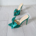 solid color pointed bow stiletto sandals NSZLX117591