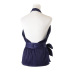 halter neck backless lace-up solid color vest NSXFL117681