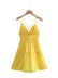 v neck backless Sling solid color Dress NSXFL117697