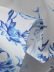 suspender hollow slim flower print dress NSXFL117710
