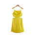 sling backless lace-up solid color dress NSXFL117714