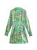 long sleeve v neck floral silk satin shirt dress NSXFL117723
