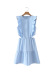 ruffled hollow sleeveless round neck solid color dress NSXFL117733