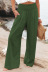 pantalones elásticos de cintura alta y pernera ancha de algodón y lino en color liso NSJRM117779