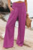 elastic high waist wide-leg solid color cotton and linen pants NSJRM117779