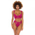 solid color embroidery lace stitching with underwire underwear set NSWY117854