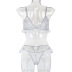 mbroidery mesh V-neck backless split underwear set NSWY117863