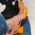square toe solid color flip flop high-heeled sandal  NSHYR117872