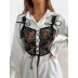 backless embroidery lace-up sling vest NSSCY117907