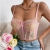 embroidery sling fishbone backless color matching mesh vest NSSCY117909
