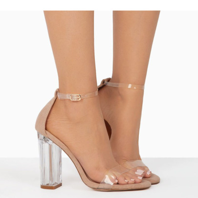 Summer Belted Crystal High-heeled Sandals NSHYR117874