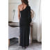 solid color slanted shoulder slit prom dress NSOYL117967