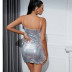 Tight Wrap Breast Sequin sling hairy Dress NSYSM123946
