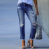 ripped tassel high elastic slim-fit jeans NSWL123955