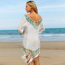 Knit mid-Sleeve Fringe Loose beach outdoor Cover Up NSFH123957