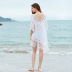 long sleeve loose hollow solid color beach outdoor cover-up NSFH123959