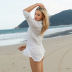 long sleeve loose lapel solid color see-through cover-up shirt NSFH123967