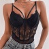 sling backless hollow see-through lace jumpsuit NSFH123980