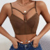 sling hollow slim backless solid color vest NSFH123983