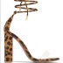 strappy one-word belt leopard print high heel sandals NSHYR124006