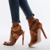 print one-word belt Open toe high-heeled sandals NSHYR124010