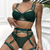 solid color with collar bundled leg ring underwear set NSSSW124028