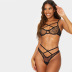 lace embroidery wrap chest with underwire see-through underwear set NSSSW124055
