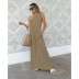 solid color loose lace-up sleeveless jumpsuit NSOYL124082