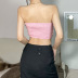 tube top backless short slim flower vest NSCOK124088