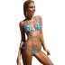 print hanging neck backless lace-up bikini two-piece set NSQYD124181