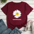 Floral Print Loose short sleeve T-Shirt NSYAY126909