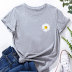 Small chrysanthemum print loose short sleeve T-shirt NSYAY126907