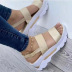fish mouth open toe one-word belt wedge sandals NSCRX126025