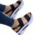fish mouth open toe one-word belt wedge sandals NSCRX126025