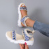sports style one-word belt casual wedge sandals NSCRX126034