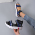 sports style one-word belt casual wedge sandals NSCRX126034