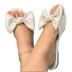 bow square neck solid color flat slippers NSCRX126035