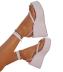 chain strappy Clipped toe wedge sandals NSCRX126037