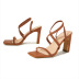 square toe elastic one-word belt high heel sandals NSSO126076