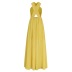 solid color wrap chest bow chiffon long dress NSZXS126093