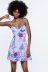 Sling wrap chest backless slim Flower Print Dress NSAM126106