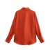 long-sleeved slim commuter solid color silk satin texture shirt NSAM126113