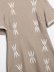  embroidery short-sleeved round neck slim linen dress NSAM126116
